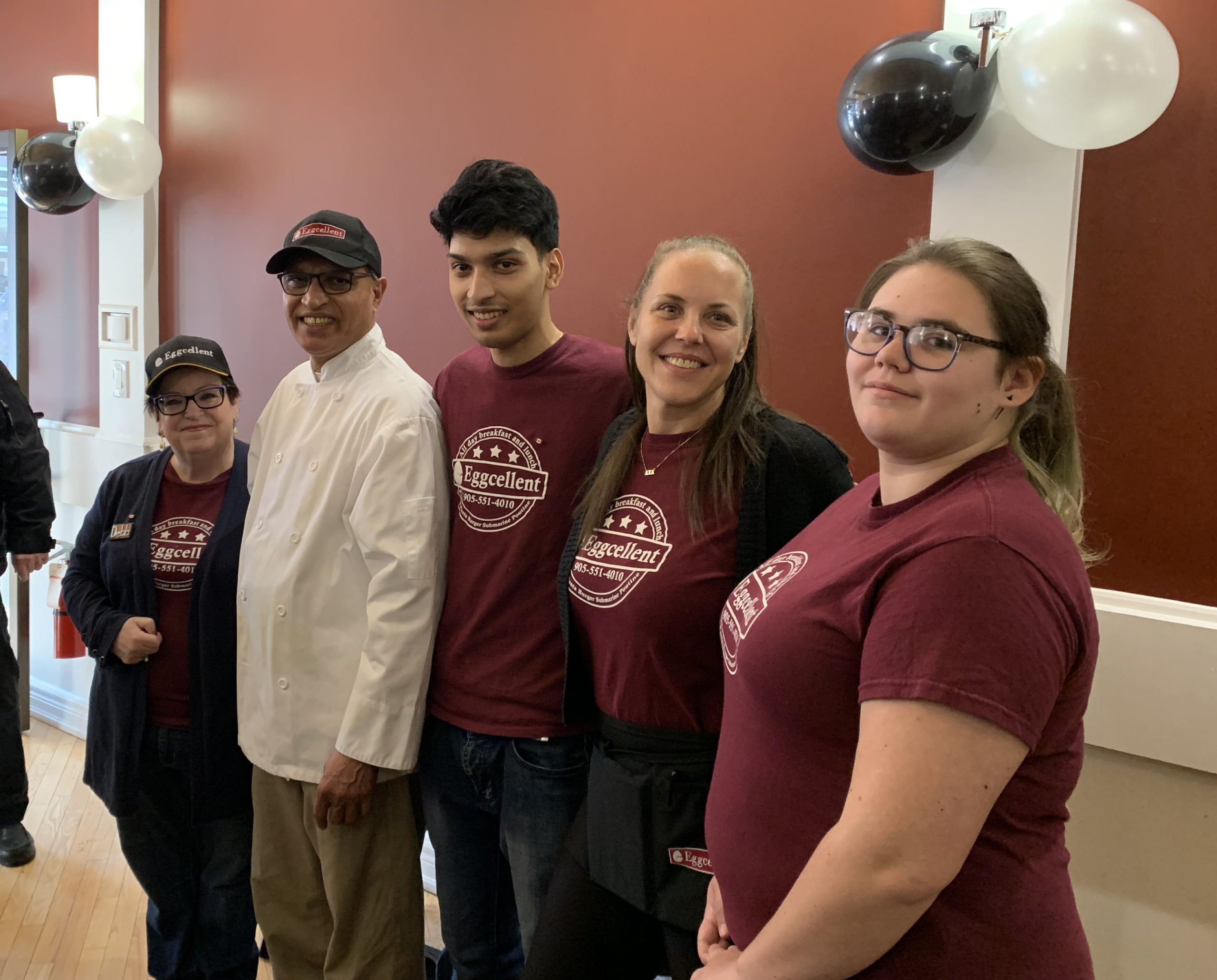 Staff at Eggcellent restaurant