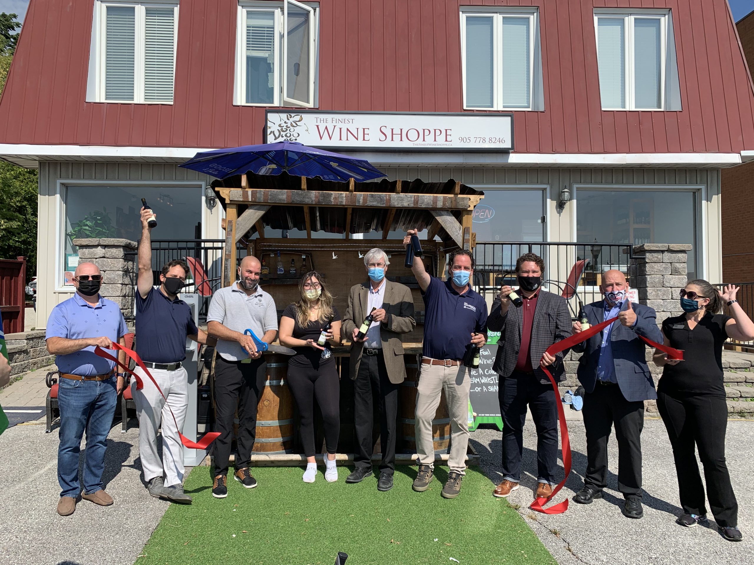 Ribbon cutting at The Finest Wine Shoppe