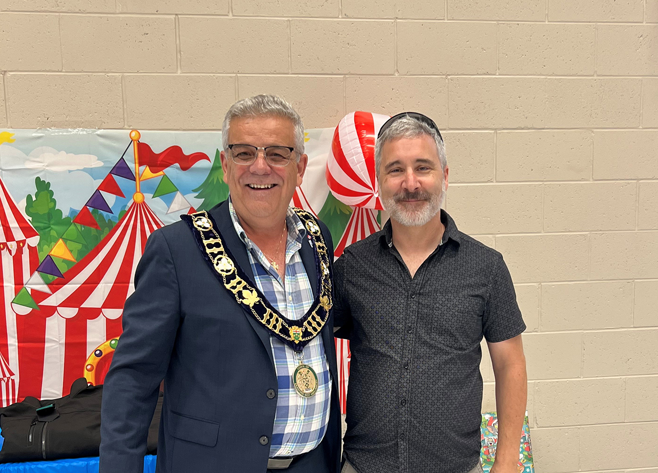 Kumi 25th Anniversary - Mayor James Leduc and President Justin Moreau