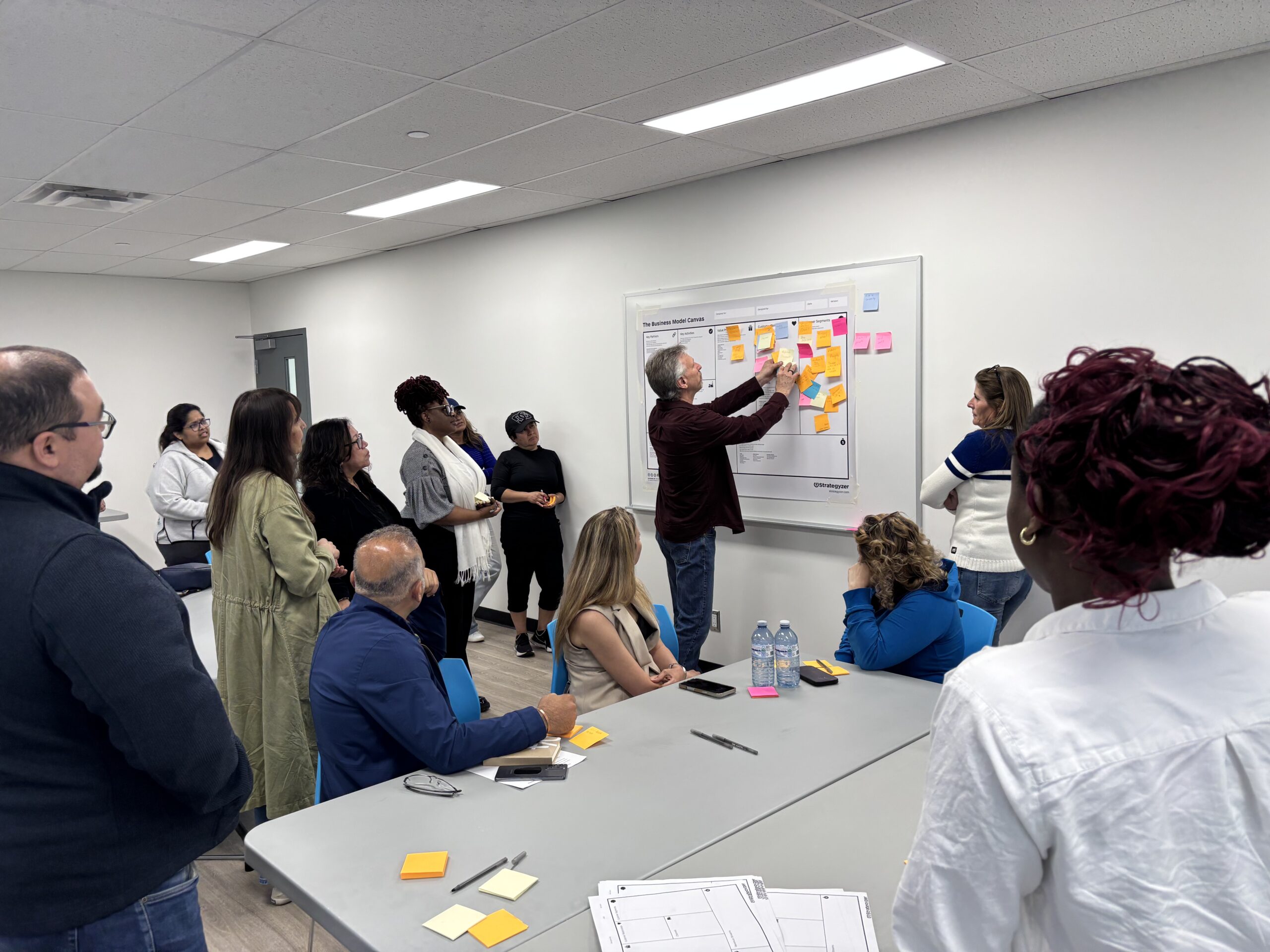 Entrepreneurs taking part in a Business Catalyst Centre session